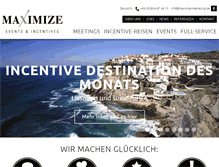 Tablet Screenshot of maximize-marketing.de